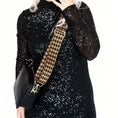 Load image into Gallery viewer, Camel & Black Houndstooth Cross Strap by Viv & Lou® - BagNook
