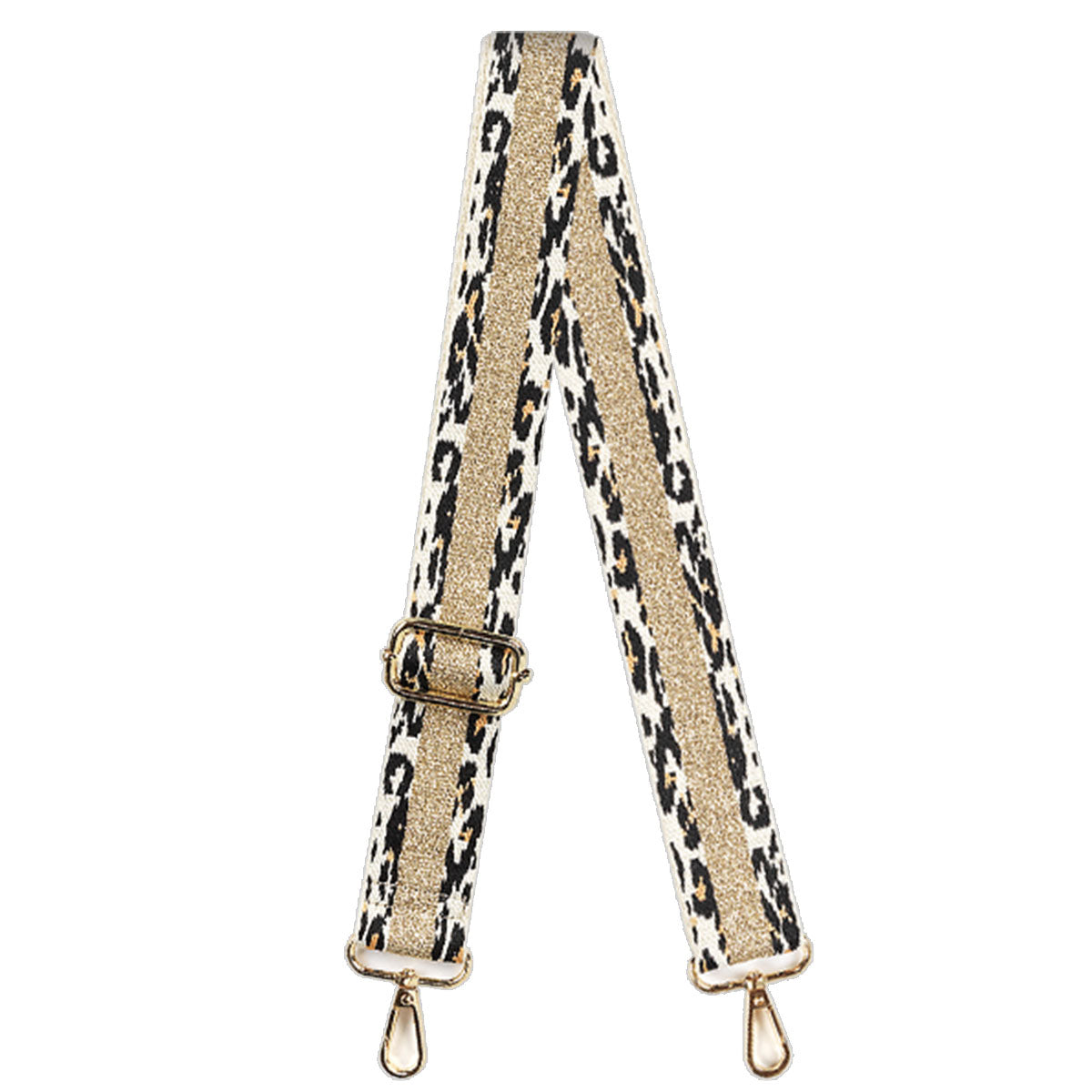 Leopard & Gold Stripe Cross Strap by Viv & Lou® - BagNook