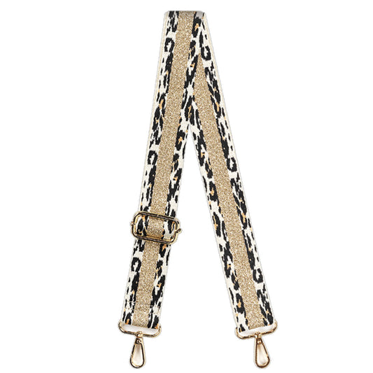 Leopard & Gold Stripe Cross Strap by Viv & Lou® - BagNook