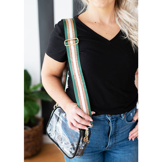 Green & Bronze Crossbody Strap by Viv & Lou® - BagNook
