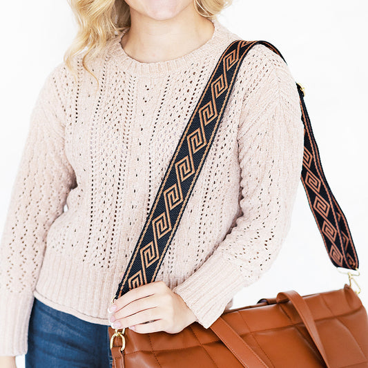 Navy & Camel Kara Cross Strap by Viv & Lou® - BagNook