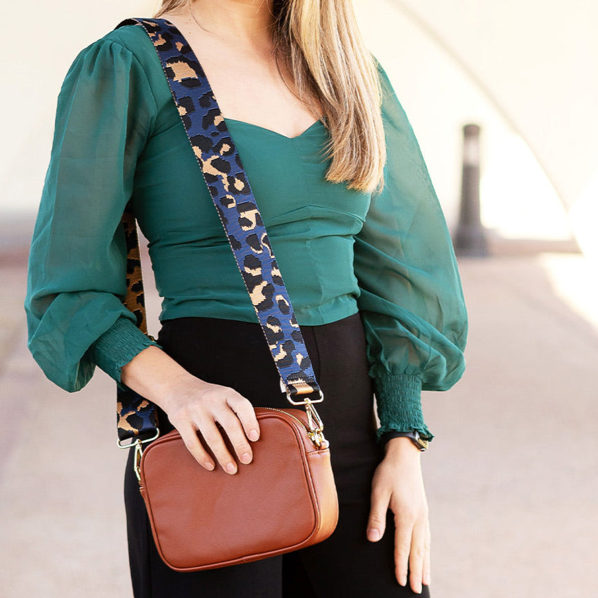 Navy Leopard Crossbody Strap by Viv & Lou® - BagNook