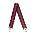 Load image into Gallery viewer, Navy & Red Stripe Crossbody Strap by Viv & Lou® - BagNook
