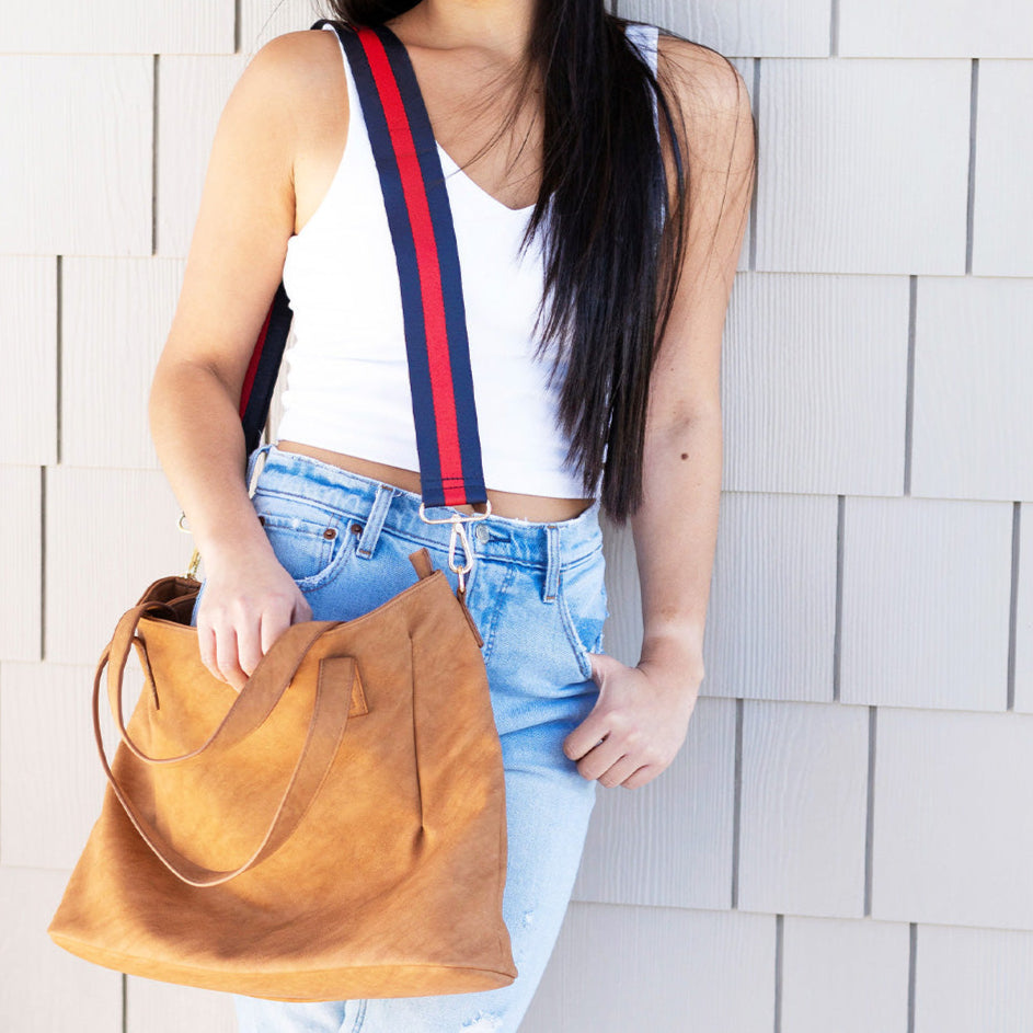 Navy & Red Stripe Crossbody Strap by Viv & Lou® - BagNook