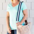 Load image into Gallery viewer, Navy Stripe Crossbody Strap by Viv & Lou® - BagNook
