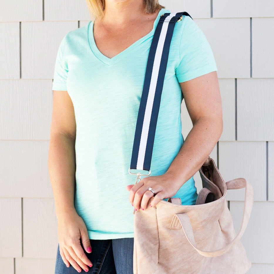 Navy Stripe Crossbody Strap by Viv & Lou® - BagNook