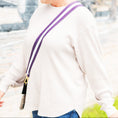 Load image into Gallery viewer, Purple Stripe Crossbody Strap by Viv & Lou® - BagNook
