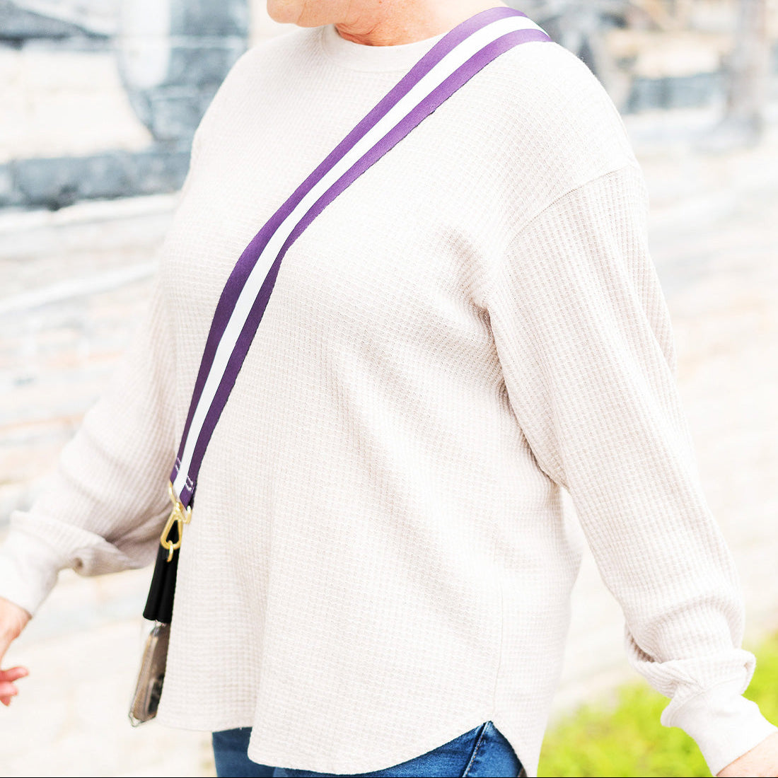 Purple Stripe Crossbody Strap by Viv & Lou® - BagNook