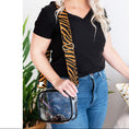 Load image into Gallery viewer, Tiger Crossbody Strap w/gold tone metal hardware by Viv & Lou® - BagNook
