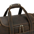 Load image into Gallery viewer, The Wainwright Weekender | Round Vintage Leather Weekender - BagNook

