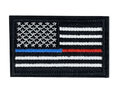 Load image into Gallery viewer, (red blue line)Tactical USA Flag Patch w/Detachable Backing - BagNook
