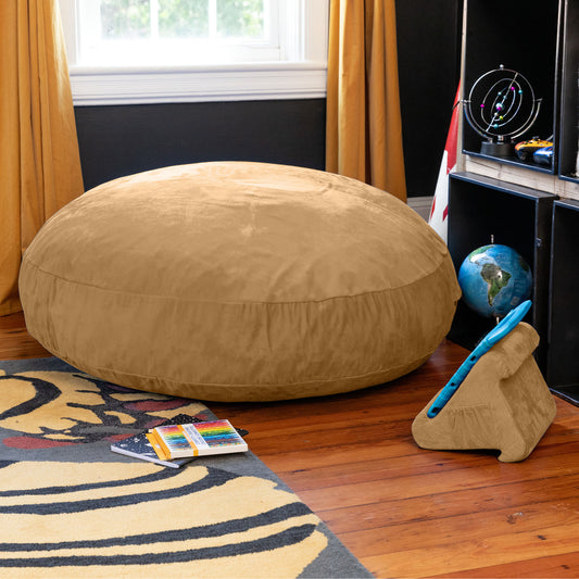 Jaxx 4 ft Cocoon Kids Bean Bag, Camel - BagNook