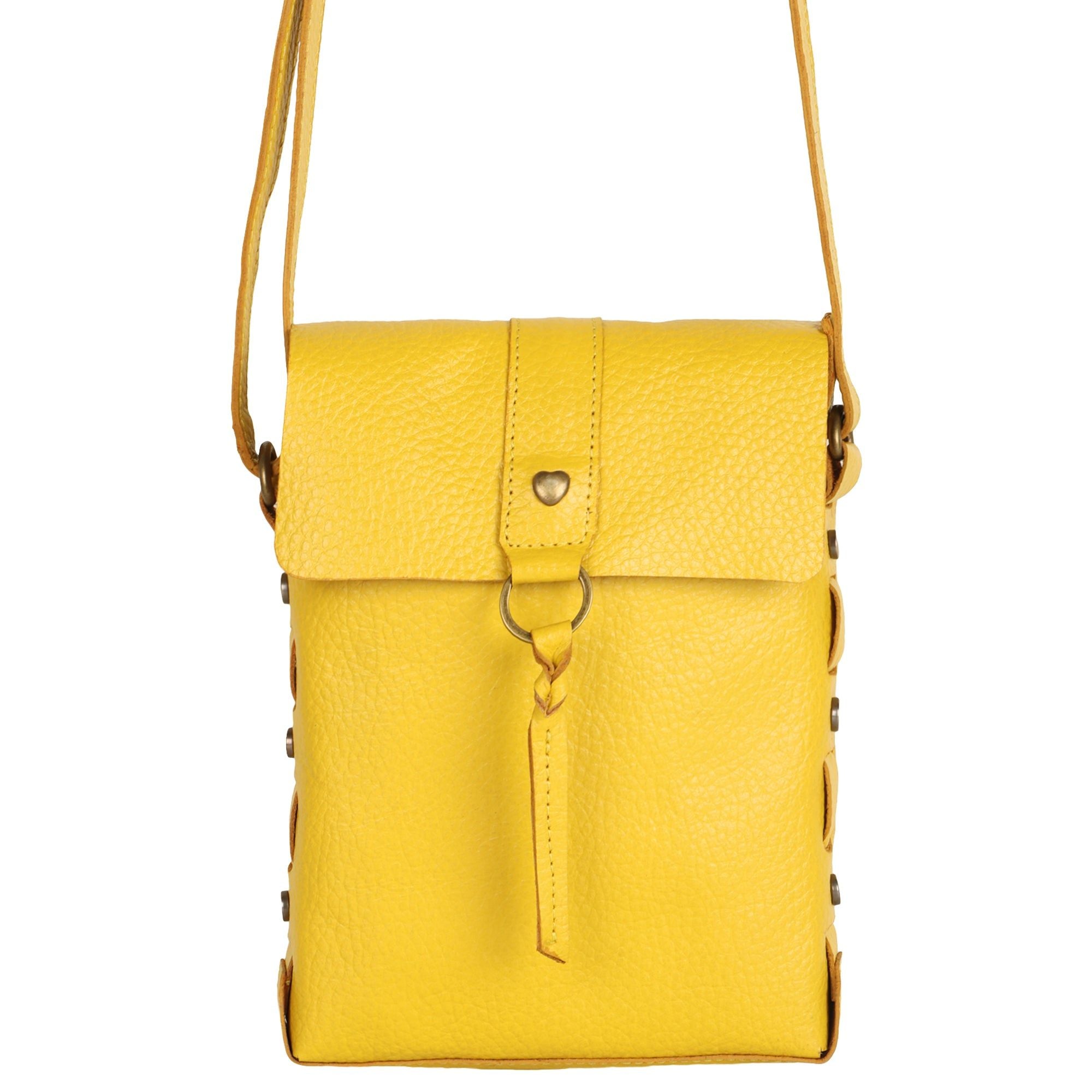 Jane Long Crossbody w/Top Flap & Tassel - Canary Yellow - BagNook