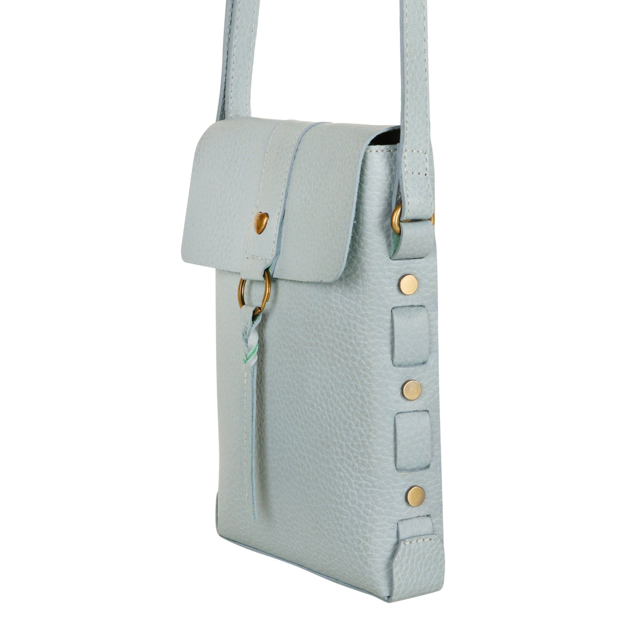 Jane Long Crossbody w/Top Flap & Tassel - Cool Grey - BagNook