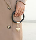 Load image into Gallery viewer, (black-pewter-black)Jasmine Bangle Wristlet Keychain set by Mia K - BagNook
