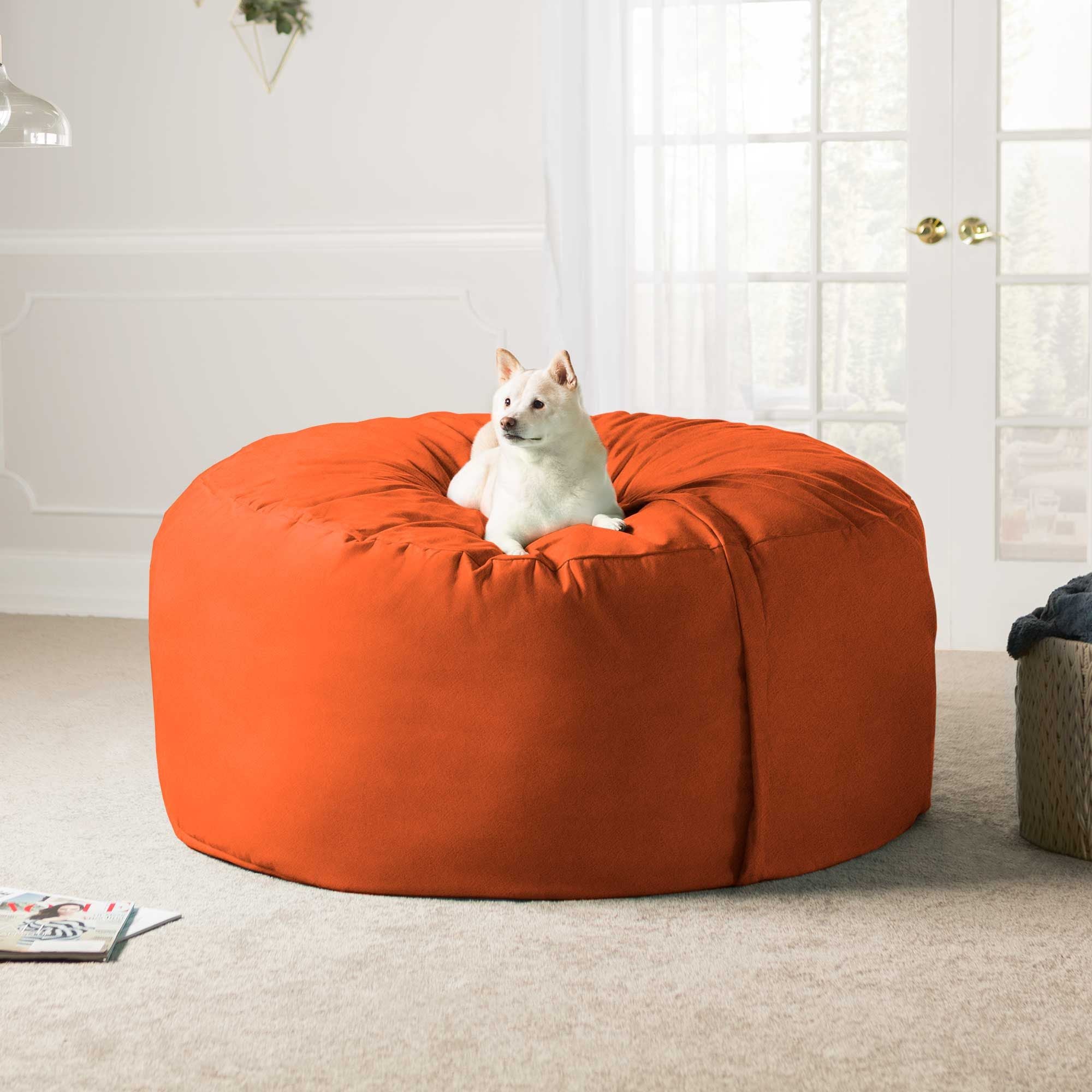 Jaxx Saxx 5 Ft Large Bean Bag, Mandarin - BagNook