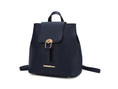 Load image into Gallery viewer, (navy)Ingrid Vegan Leather Convertible Daypack by Mia k - BagNook
