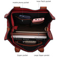 Load image into Gallery viewer, (wine)Davina Tote Set w/wallet her Crossover Womens Purse by Mia K - BagNook
