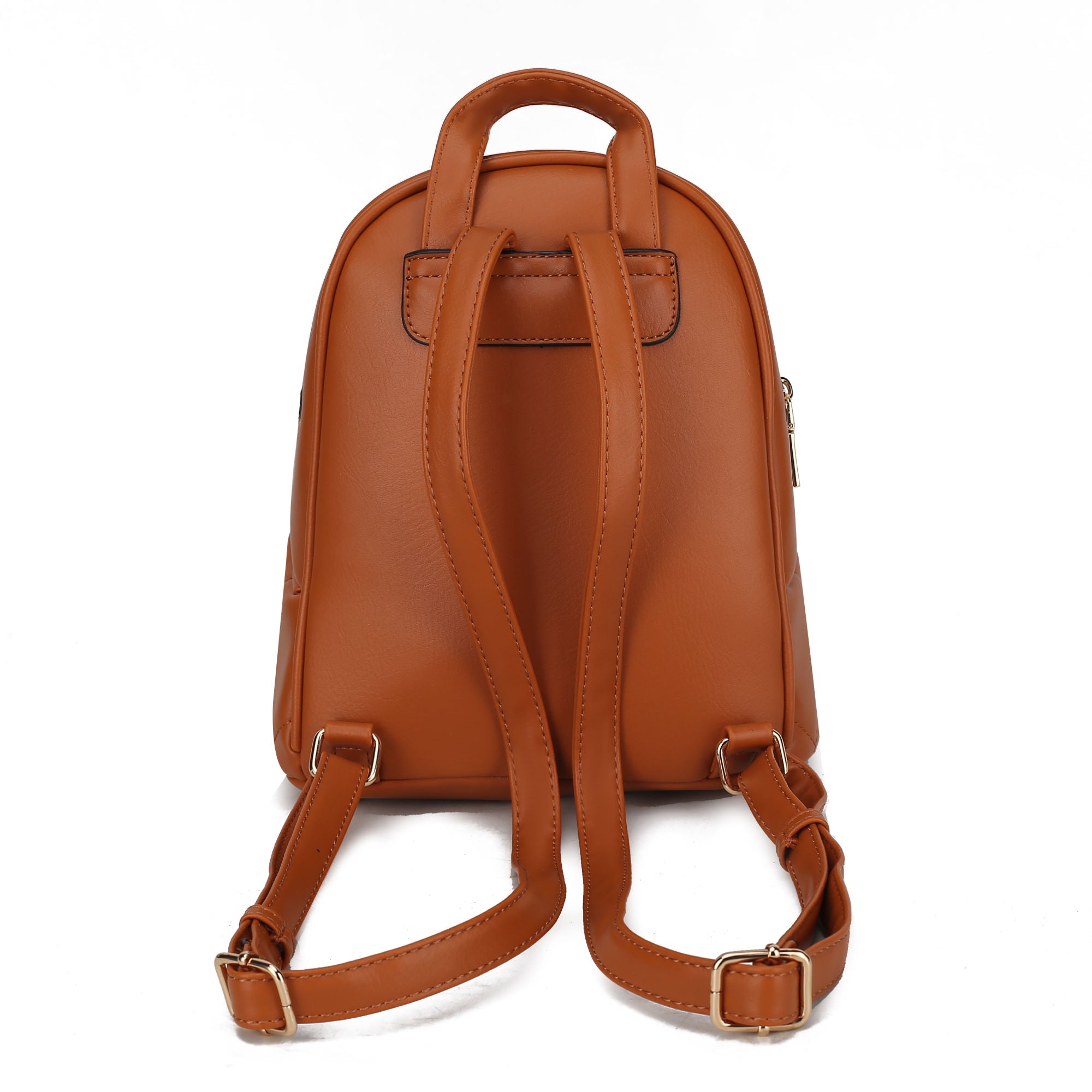 (brown)Hayden Quilted w/Studs Daypack - BagNook