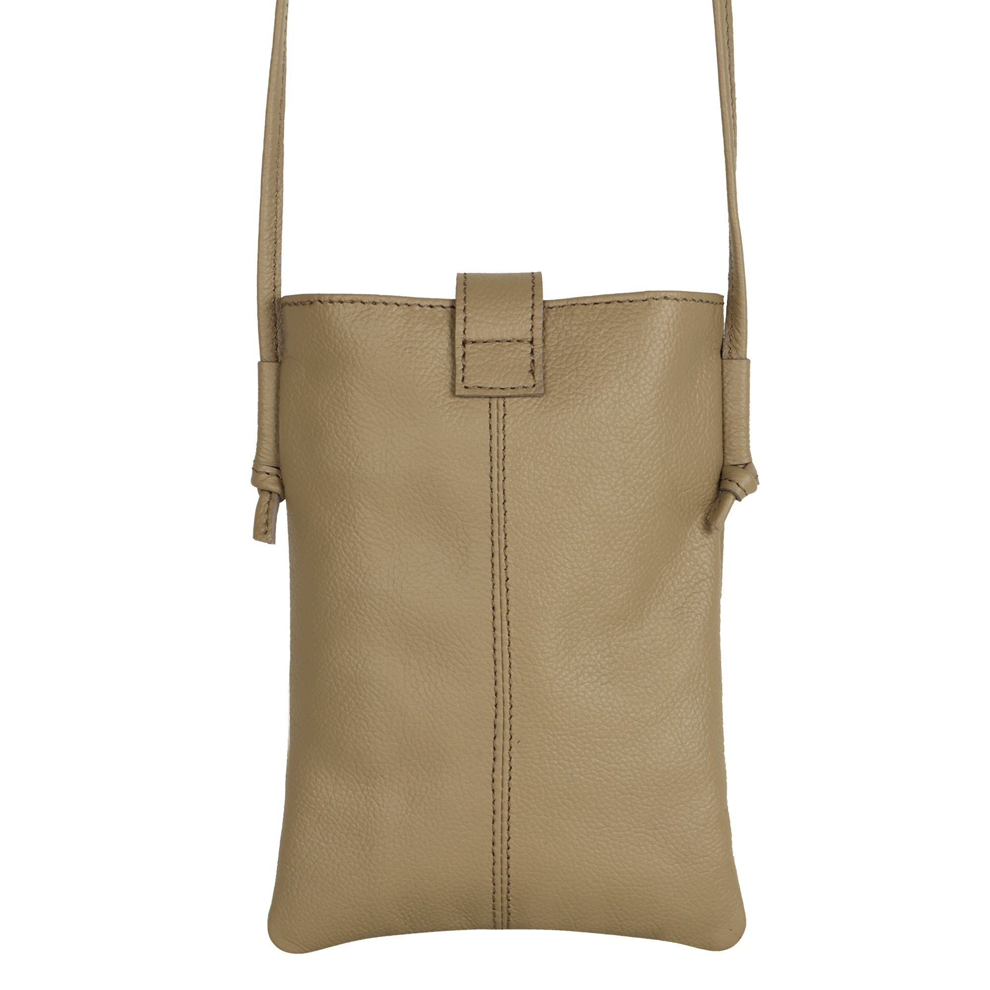 Jennie Small Crossbody bag w/ slim strap - Light Brown - BagNook
