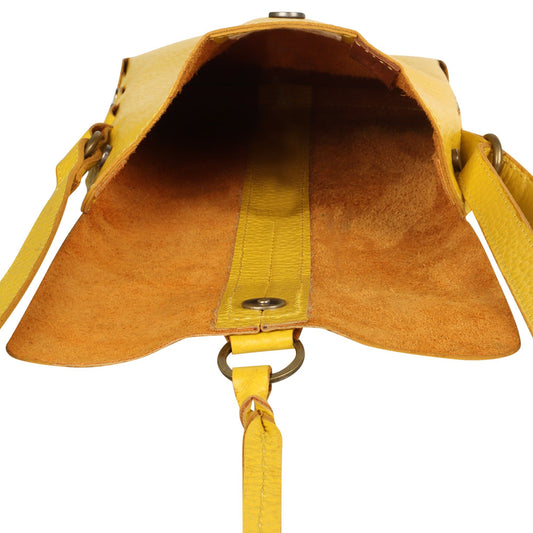 Jane Long Crossbody w/Top Flap & Tassel - Canary Yellow - BagNook