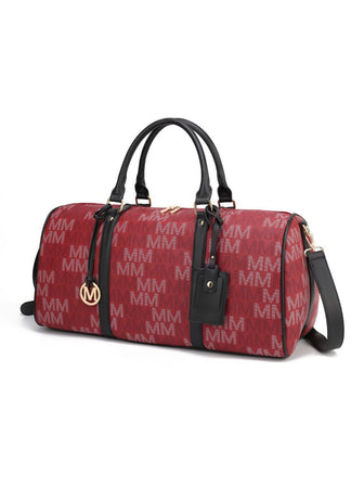 (burgundy)Jovani Duffel Weekender by Mia k - BagNook