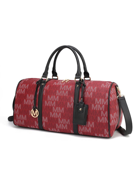 (burgundy)Jovani Duffel Weekender by Mia k - BagNook