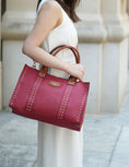 Load image into Gallery viewer, (wine)Davina Tote Set w/wallet her Crossover Womens Purse by Mia K - BagNook
