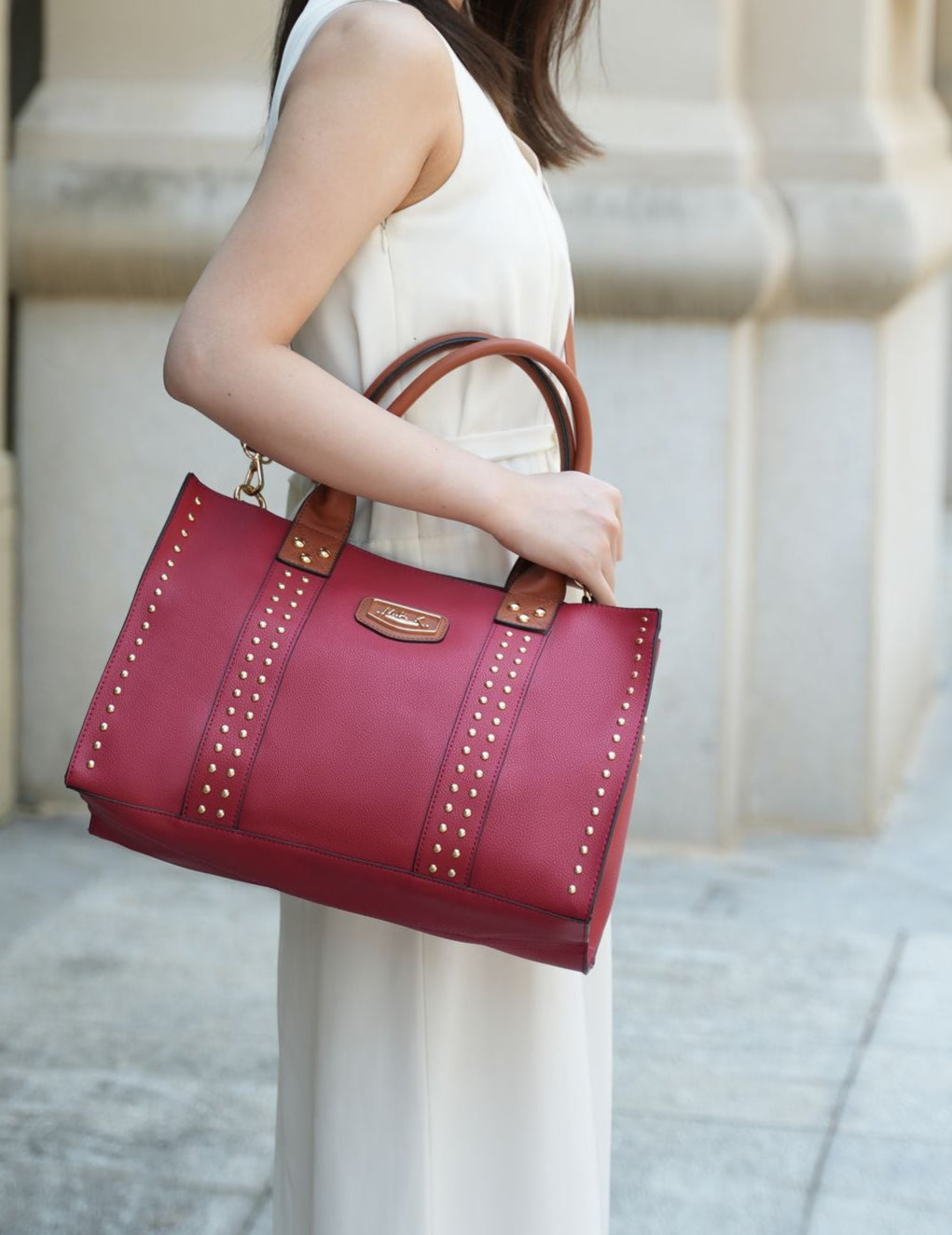 (wine)Davina Tote Set w/wallet her Crossover Womens Purse by Mia K - BagNook