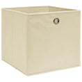 Load image into Gallery viewer, Storage Boxes 4pc 12.6"x12.6"x12.6" Fabric - Cream - BagNook
