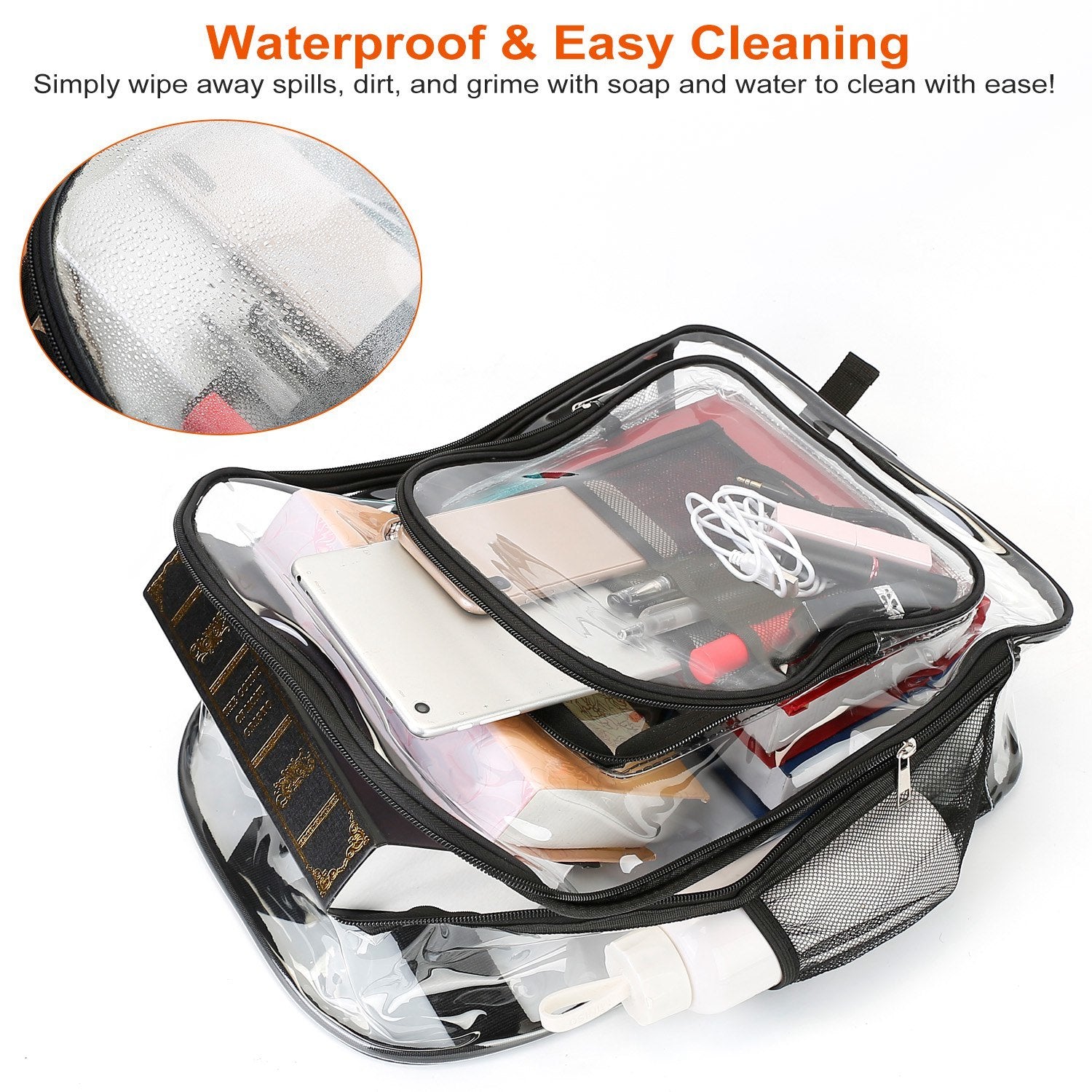 Clear Backpack with Reinforced Strap - BagNook