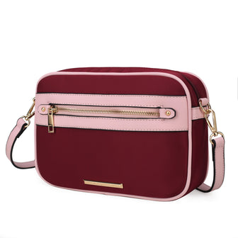 (wine-pink)Jimena Crossbody Pouch Handbag by Mia K - BagNook