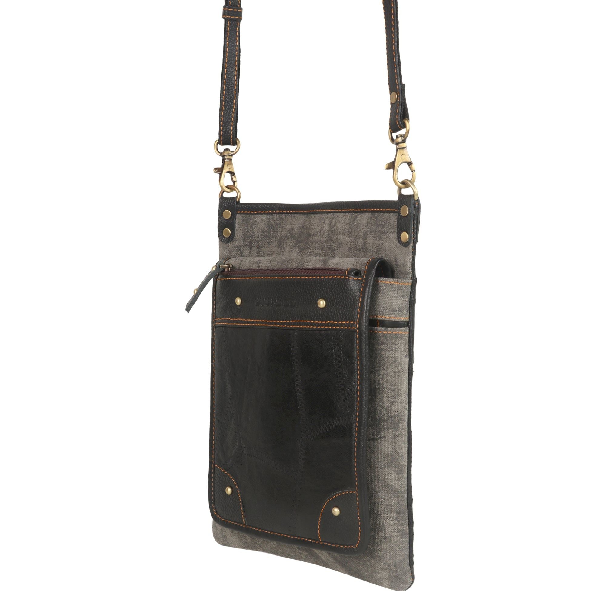 Vela Grey Clutch/Crossbody - Upcycled - BagNook
