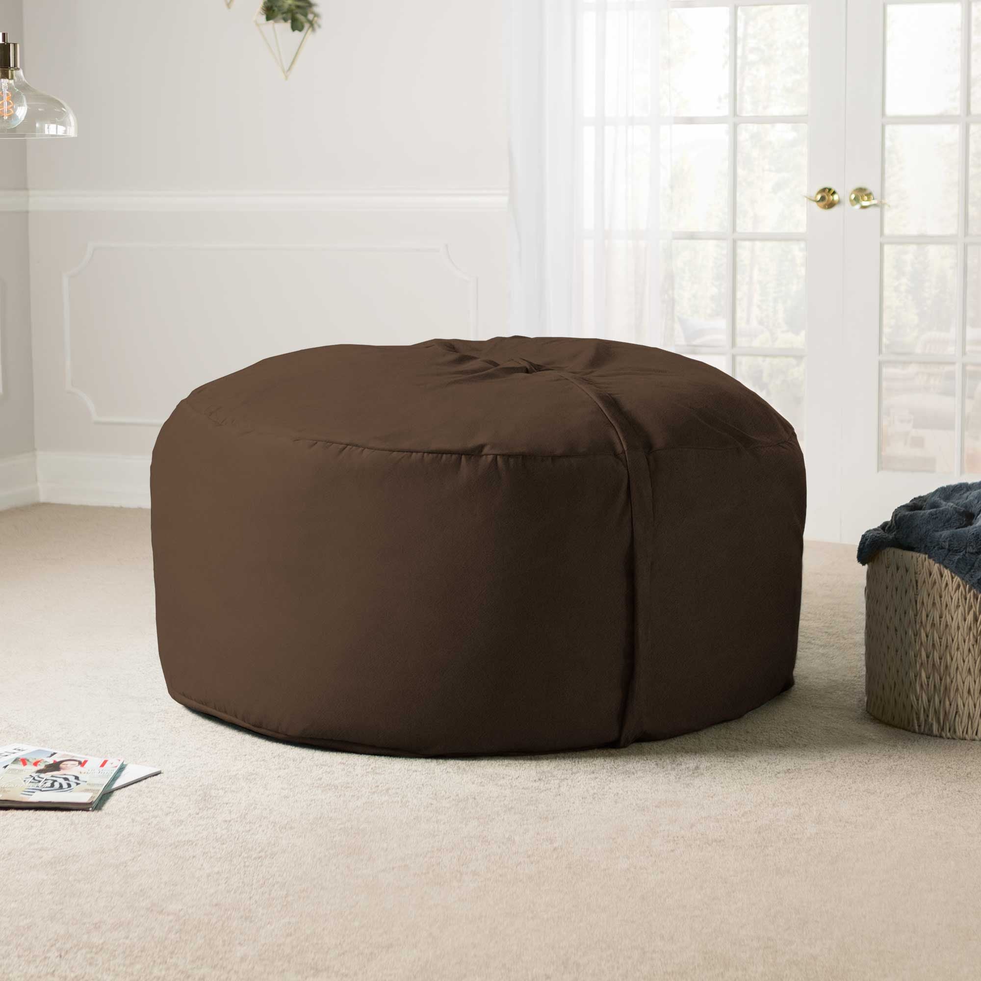 Jaxx Saxx 5 Ft Large Bean Bag, Chocolate - BagNook