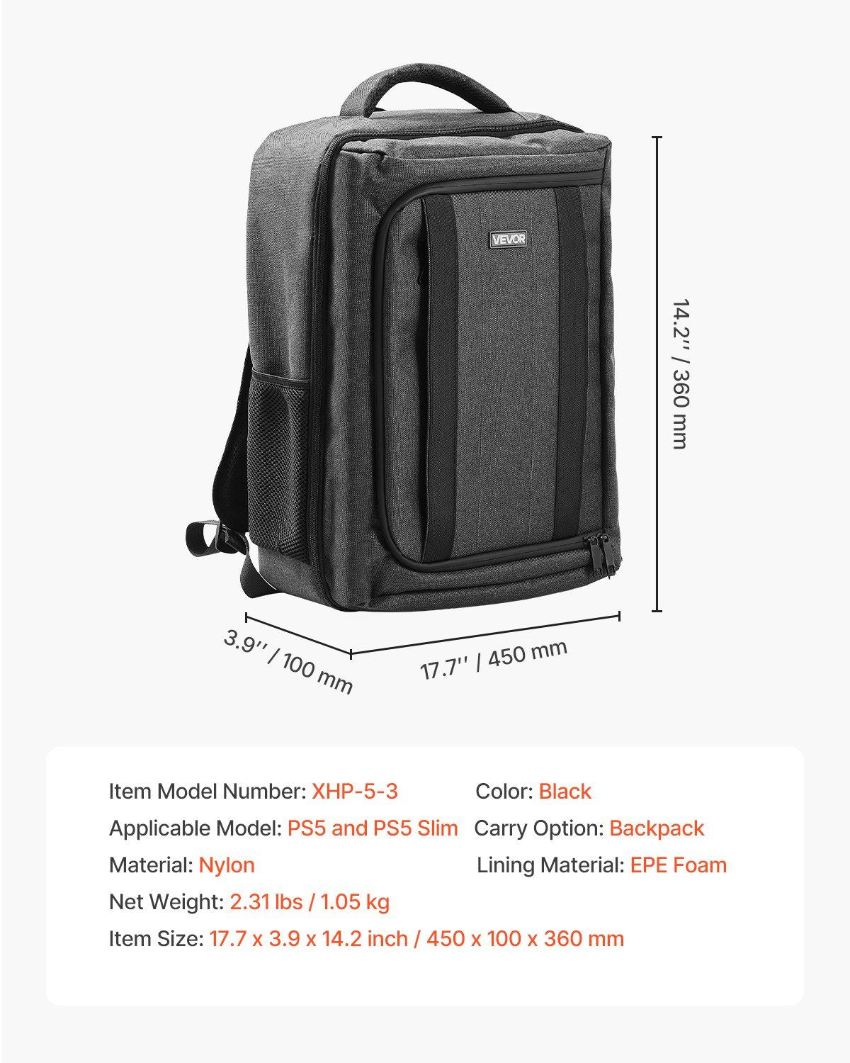 PS5 Backpack Dual Shoulder Travel Bag for PS5/PS5 Slim - BagNook