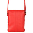 Load image into Gallery viewer, Jane Long Crossbody w/ top flap & tassel - Vibrant Red - BagNook
