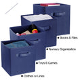 Load image into Gallery viewer, 4pc Foldable Cloth Storage Cubes with Handle - Organizer Bins - BagNook
