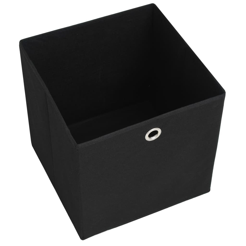 Storage Boxes 4 pcs Non-woven Fabric 12.6 x12.6 x12.6 - Black - BagNook