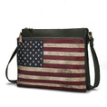 Load image into Gallery viewer, (green)deline Vegan Leather Flag Women Crossbody by Mia K - BagNook

