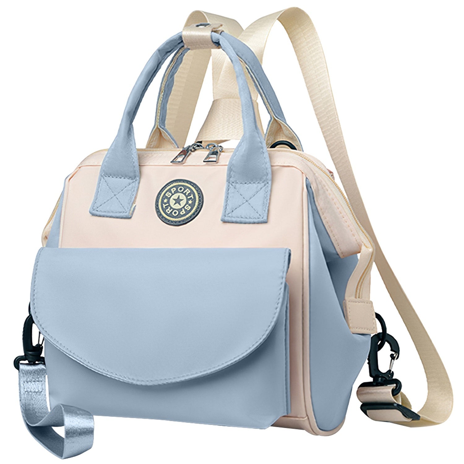 (blue)Baby Diaper Bag with 6 Pockets - BagNook