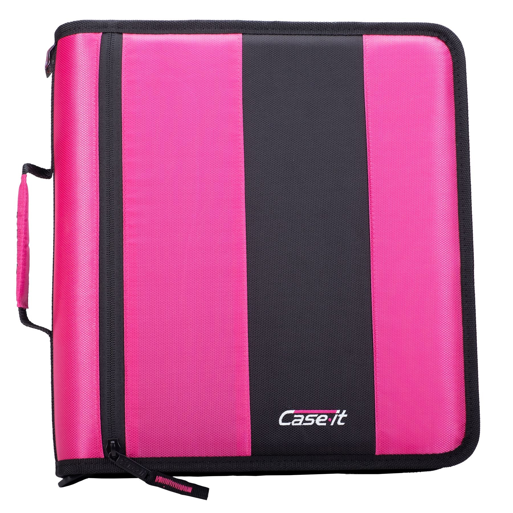 (magenta)The Classic - 2 Inch Zipper Binder w/Shoulder Strap - BagNook