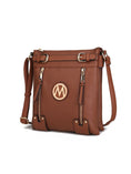 Load image into Gallery viewer, (brown)Lilian Vegan Leather Crossbody by Mia k - BagNook
