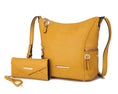 Load image into Gallery viewer, (mustard)Lux Hobo Bag with Wallet by Mia K - BagNook
