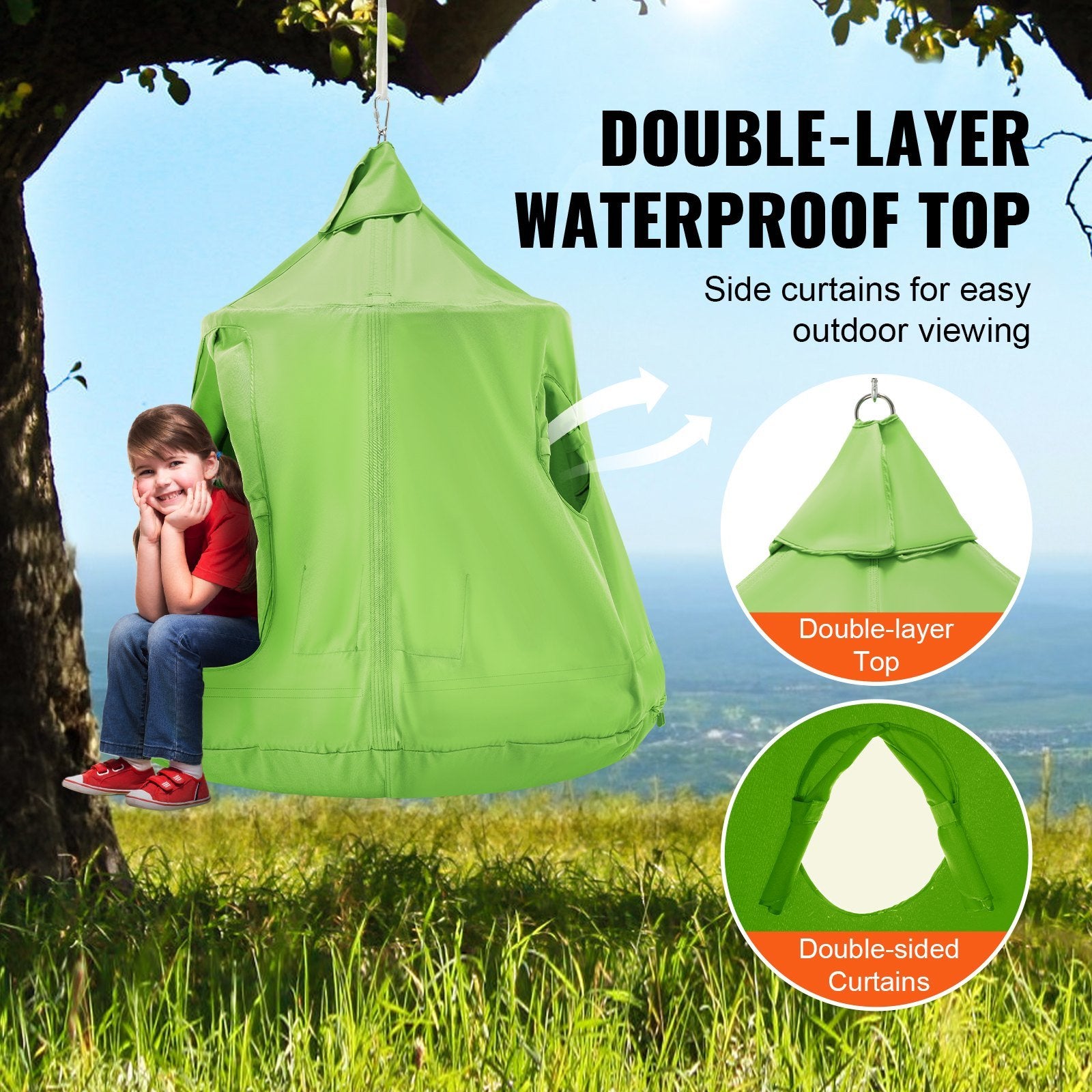 Hanging Tree Tent - Kids Green - BagNook