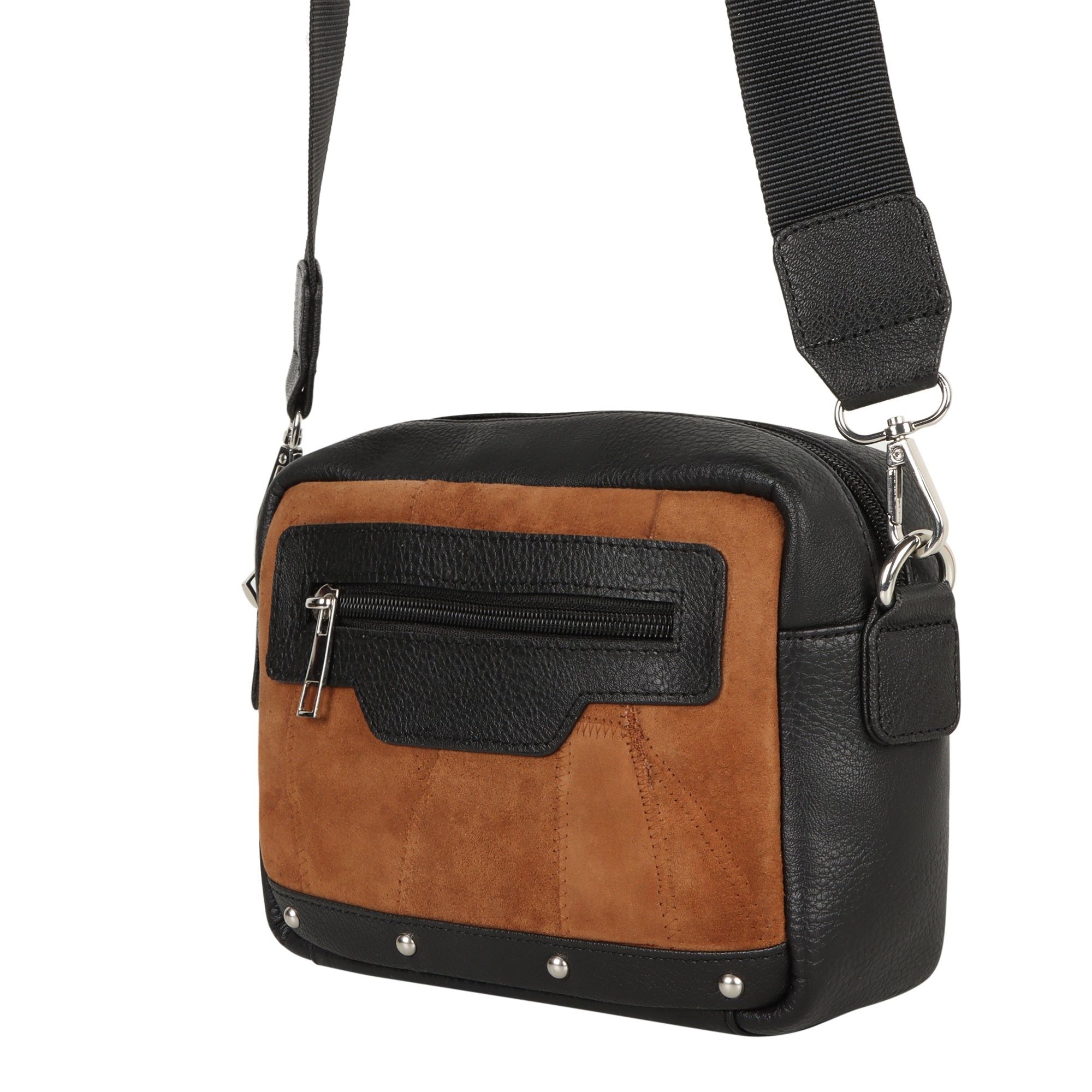 Melanie Brown Leather Camera Bag - Upcycled - BagNook