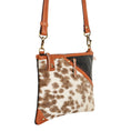 Load image into Gallery viewer, Grayson Wide Crossbody Bag w/ Pocket - White Hairon - Upcycled - BagNook
