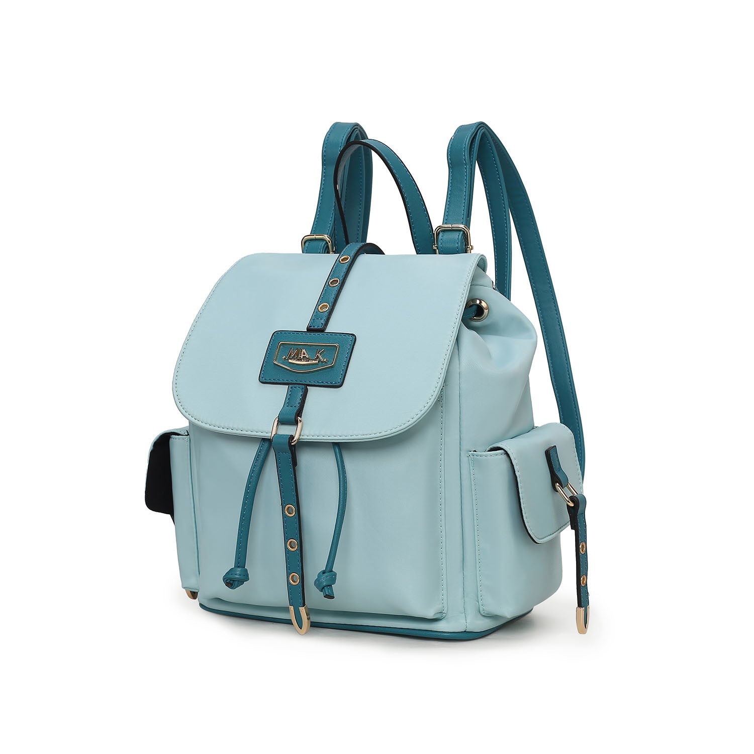 (baby blue navy)Paula Women Backpack by Mia K - BagNook