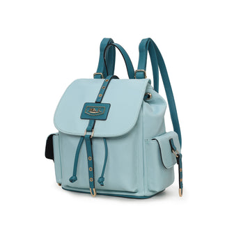 (baby blue navy)Paula Women Backpack by Mia K - BagNook
