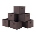 Load image into Gallery viewer, Capri Set of 6 Foldable Fabric Baskets - Chocolate - BagNook
