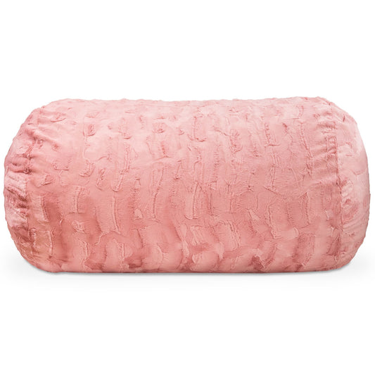 Jaxx Saxx 4 ft Sofa Bean Bag Couch - Faux Fur - Rose Quartz - BagNook